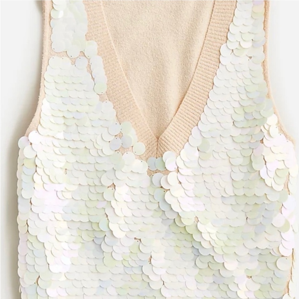 J.Crew Sequin Embellished Sleeveless Top (size small)